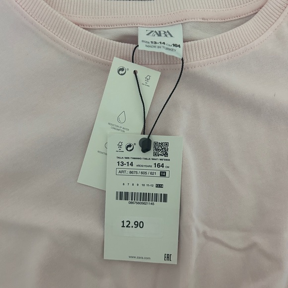 zara light pink tee - Picture 2 of 2